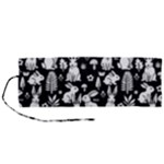 Easter bunny pattern Roll Up Canvas Pencil Holder (M)