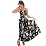 Easter bunny pattern Backless Maxi Beach Dress