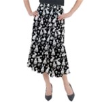Easter bunny pattern Midi Mermaid Skirt