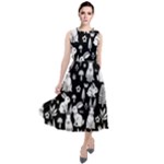 Easter bunny pattern Round Neck Boho Dress