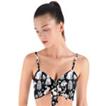 Easter bunny pattern Woven Tie Front Bralet