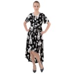 Easter bunny pattern Front Wrap High Low Dress