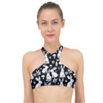 Easter bunny pattern High Neck Bikini Top