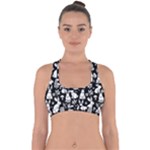 Easter bunny pattern Cross Back Hipster Bikini Top 