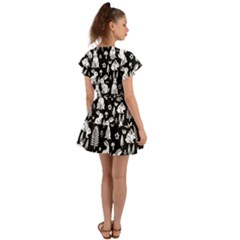 Flutter Sleeve Wrap Dress 