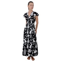 Flutter Sleeve Maxi Dress 