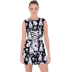 Lace Up Front Bodycon Dress 
