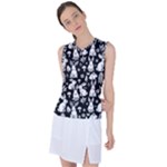 Easter bunny pattern Women s Sleeveless Sports Top