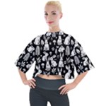 Easter bunny pattern Mock Neck T-Shirt