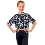 Easter bunny pattern Kids Mock Neck T-Shirt