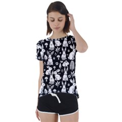 Short Sleeve Open Back T-Shirt 