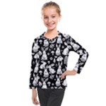 Easter bunny pattern Kids  Long Mesh T-Shirt