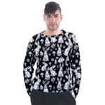 Easter bunny pattern Men s Long Sleeve Raglan T-Shirt
