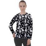 Easter bunny pattern Women s Long Sleeve Raglan T-Shirt