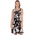 Easter bunny pattern Knee Length Skater Dress With Pockets