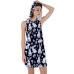 Easter bunny pattern Racer Back Hoodie Dress