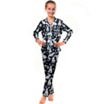 Easter bunny pattern Kids  Satin Long Sleeve Pajamas Set