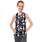 Easter bunny pattern Kids  Sleeveless Hoodie