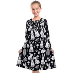 Easter bunny pattern Kids  Midi Sailor Dress from ArtsNow.com