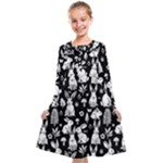 Easter bunny pattern Kids  Midi Sailor Dress