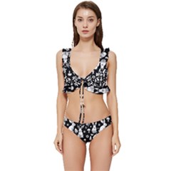 Low Cut Ruffle Edge Bikini Set 