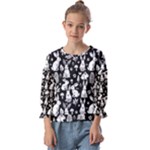 Easter bunny pattern Kids  Cuff Sleeve Top