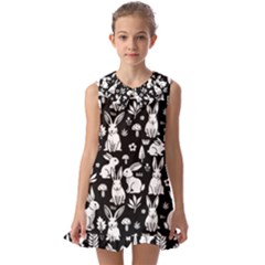 Kids  Pilgrim Collar Ruffle Hem Dress 