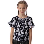 Easter bunny pattern Kids  Cut Out Flutter Sleeves