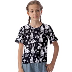 Kids  Cuff Sleeve Scrunch Bottom T-Shirt 