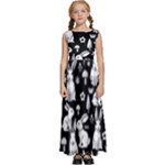 Easter bunny pattern Kids  Satin Sleeveless Maxi Dress