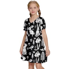Kids  Short Sleeve Tiered Mini Dress 