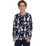 Easter bunny pattern Kids  Crewneck Sweatshirt