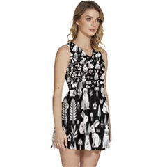 Sleeveless High Waist Mini Dress 