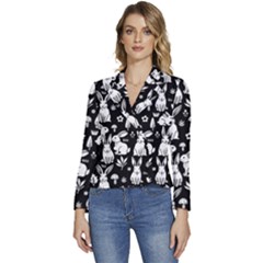 Women s Long Sleeve Revers Collar Cropped Jacket 