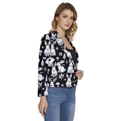 Women s Long Sleeve Revers Collar Cropped Jacket 