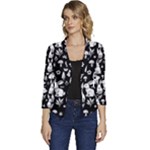 Easter bunny pattern Women s Casual 3/4 Sleeve Spring Jacket
