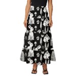Easter bunny pattern Tiered Ruffle Maxi Skirt