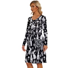 Long Sleeve Dress With Pocket 