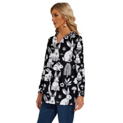 Long Sleeve Drawstring Hooded Top 