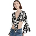 Trumpet Sleeve Cropped Top 