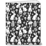 Easter bunny pattern 8  x 10  Softcover Notebook