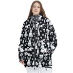 Easter bunny pattern Women s Multi Pockets Zip Ski and Snowboard Waterproof Breathable Jacket
