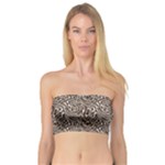 Brown Beige Snake Pattern Bandeau Top