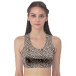 Brown Beige Snake Pattern Fitness Sports Bra