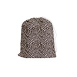Brown Beige Snake Pattern Drawstring Pouch (Medium)