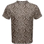 Brown Beige Snake Pattern Men s Cotton T-Shirt