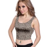 Brown Beige Snake Pattern Crop Top