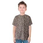 Brown Beige Snake Pattern Kids  Cotton T-Shirt