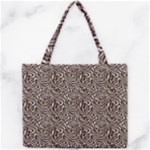 Brown Beige Snake Pattern Mini Tote Bag