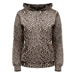 Brown Beige Snake Pattern Women s Pullover Hoodie